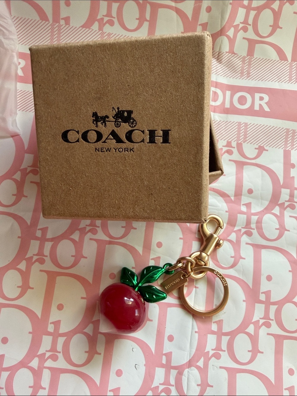Coach Keychain Charm Turnip for Luck Brand new in box No Tags brand new in box